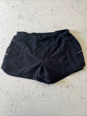Athleta Black Women's Running Shorts with built in briefs